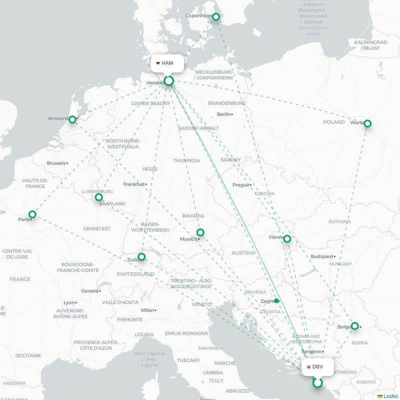 DBV - HAM route map