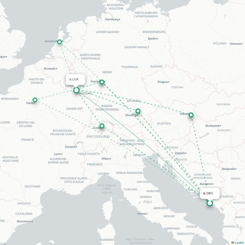 DBV - LUX route map