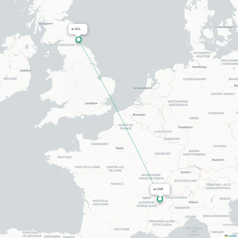 DBV - NCL route map