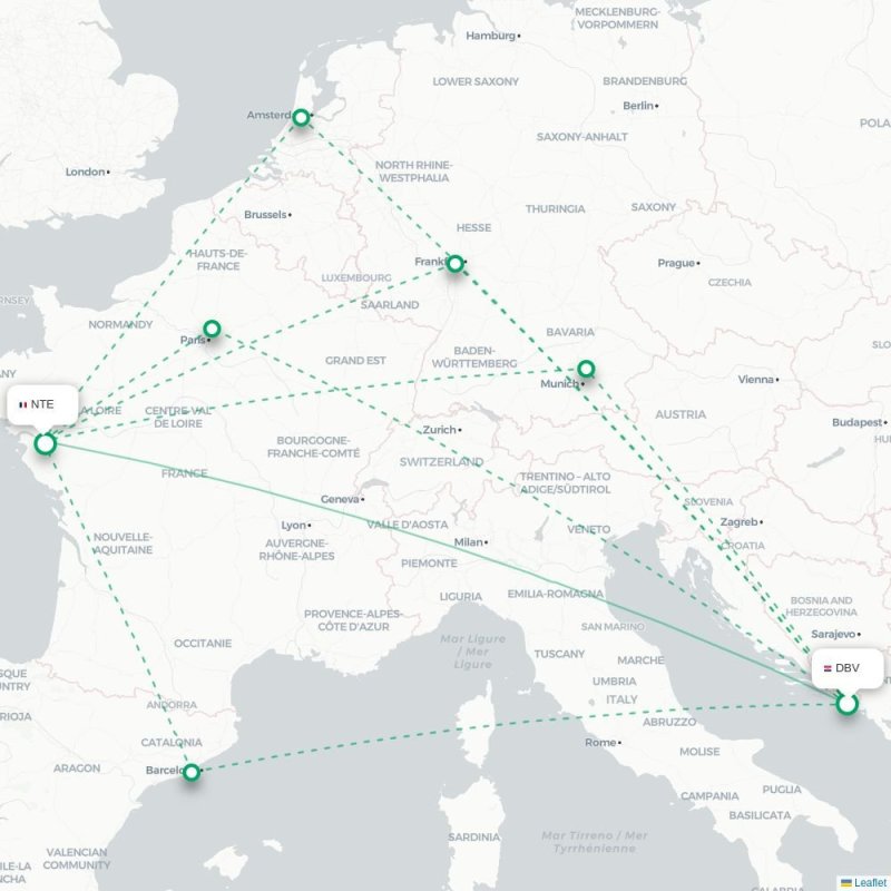 DBV - NTE route map
