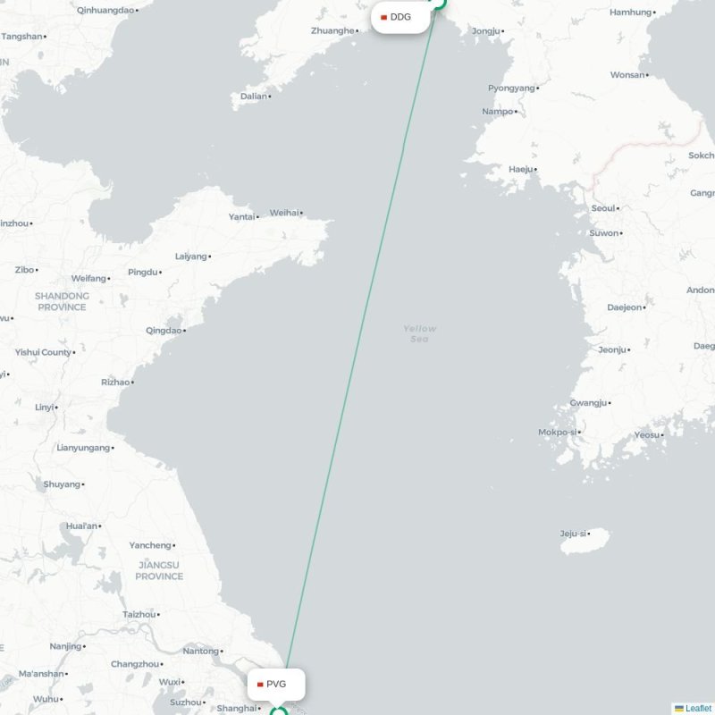 DDG - PVG route map