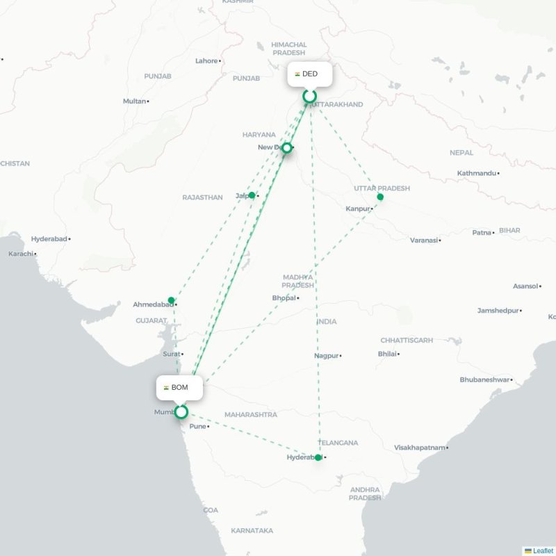 DED - BOM route map