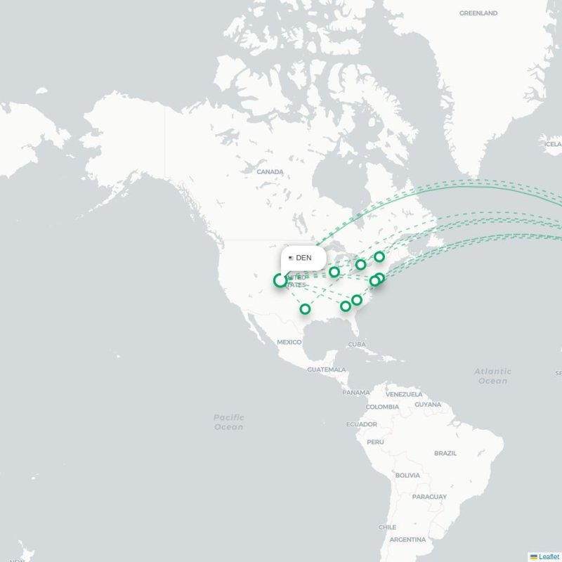 DEN - FCO route map