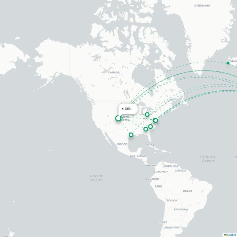 DEN - MUC route map