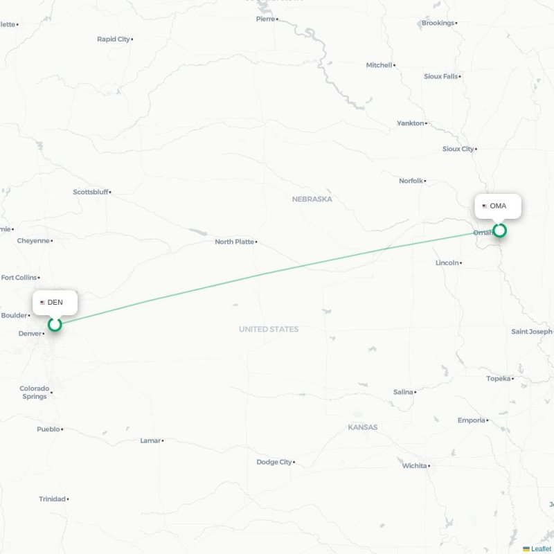 DEN - OMA route map