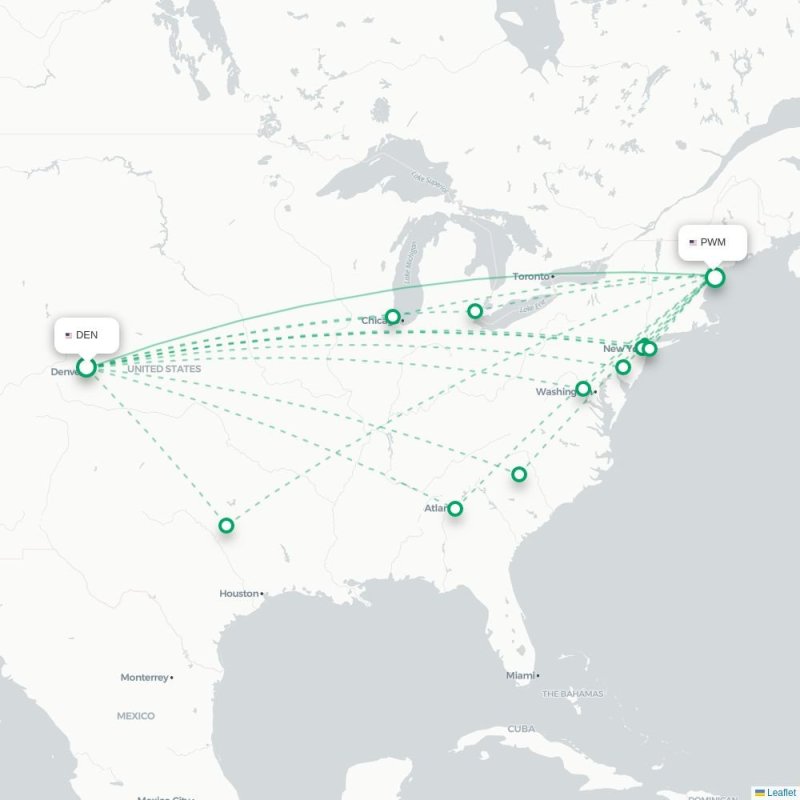 DEN - PWM route map
