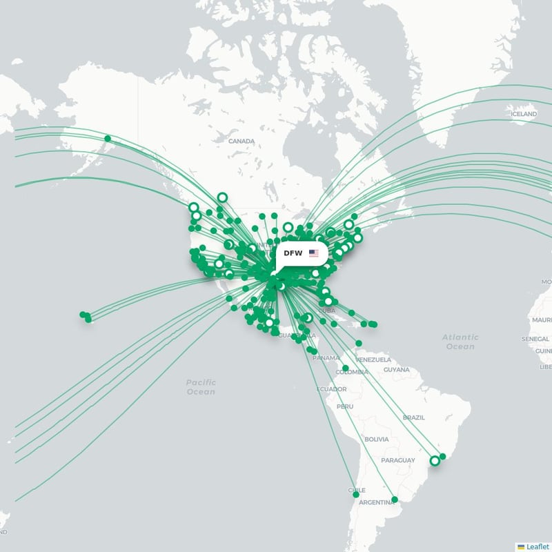 Route map Dallas  DFW 