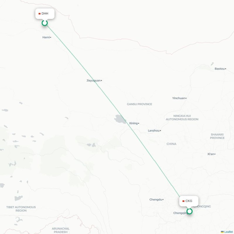 DHH - CKG route map