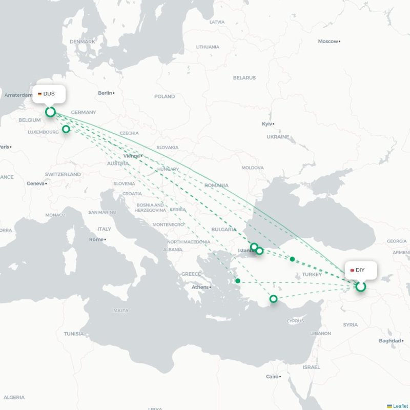 DIY - DUS route map