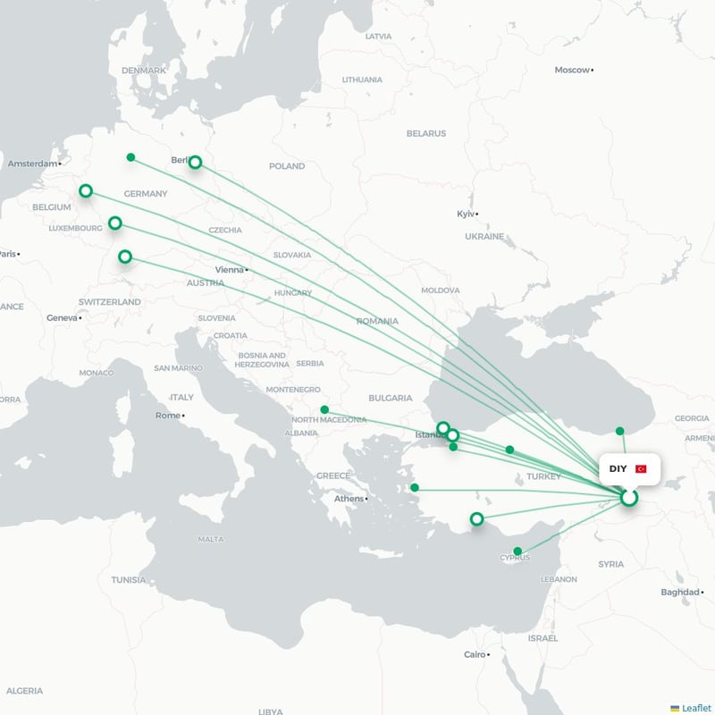 Route map Diyarbakir  DIY 