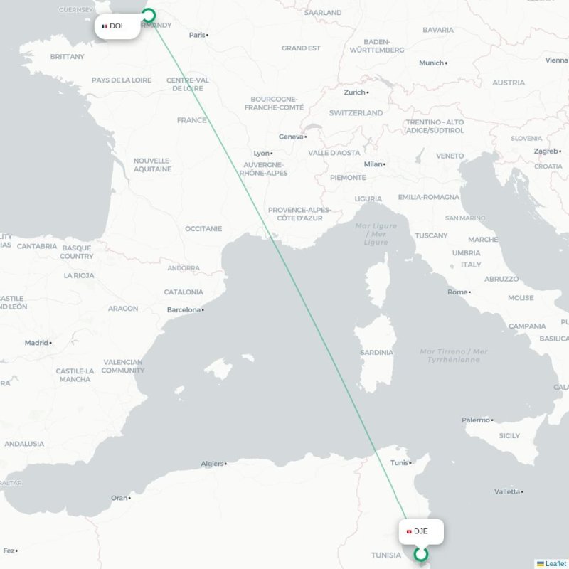 DJE - DOL route map