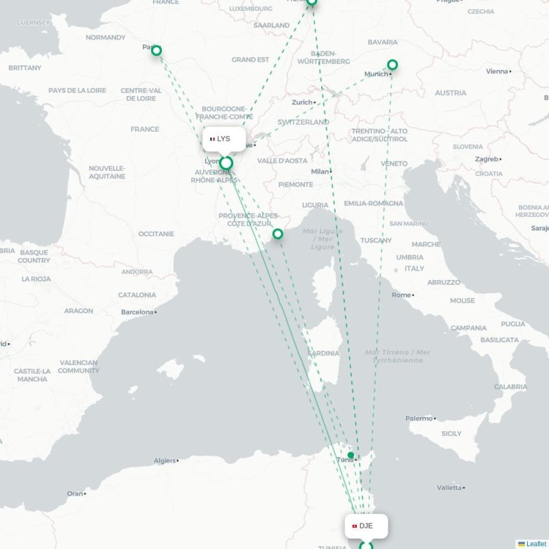 DJE - LYS route map