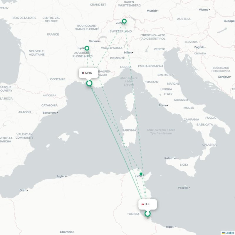 DJE - MRS route map