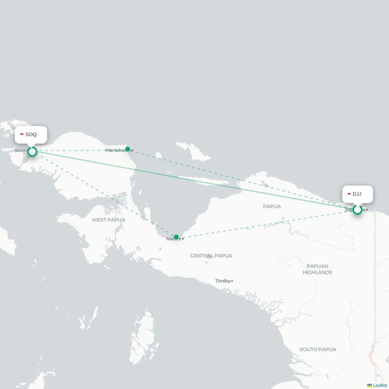 DJJ - SOQ route map