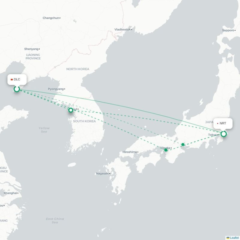 DLC - NRT route map
