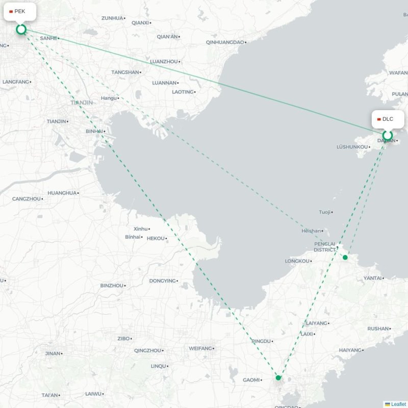 DLC - PEK route map