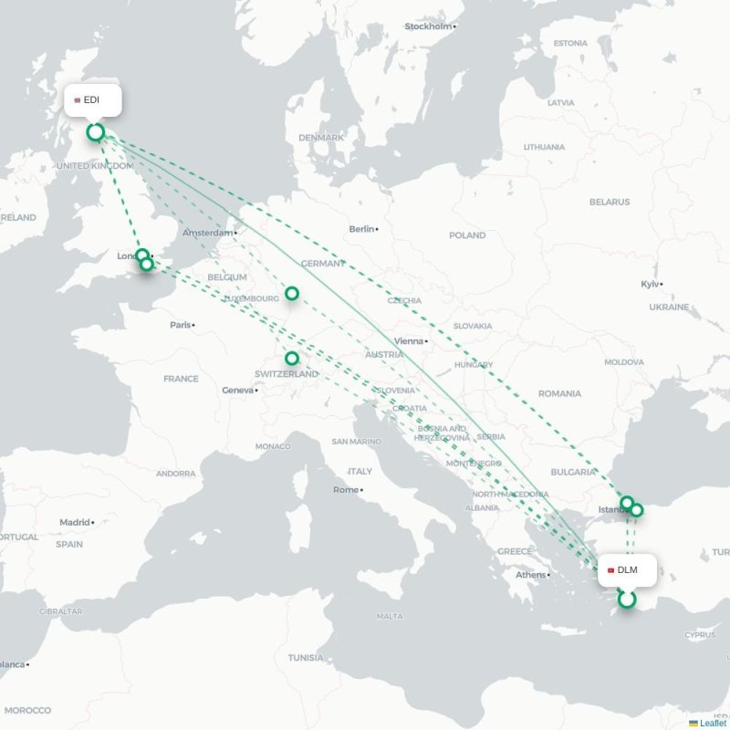 DLM - EDI route map