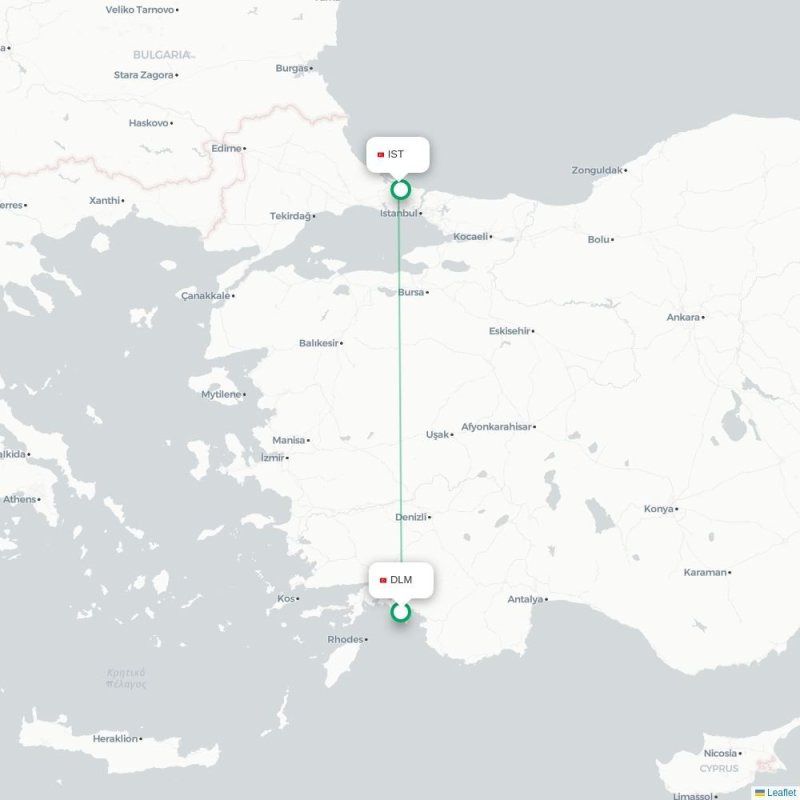 DLM - IST route map