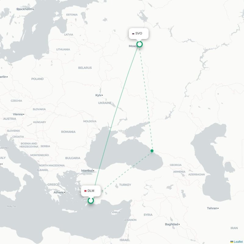 DLM - SVO route map