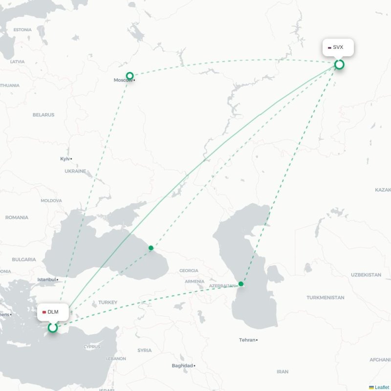 DLM - SVX route map