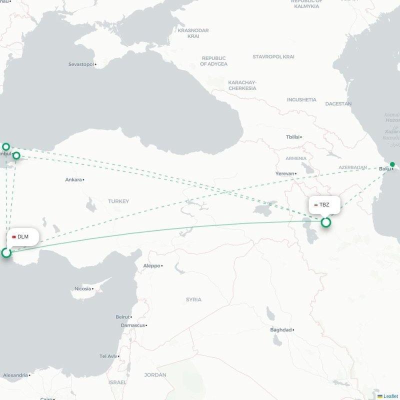 DLM - TBZ route map