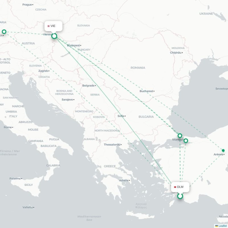 DLM - VIE route map
