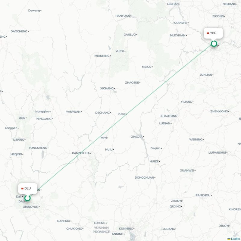 DLU - YBP route map