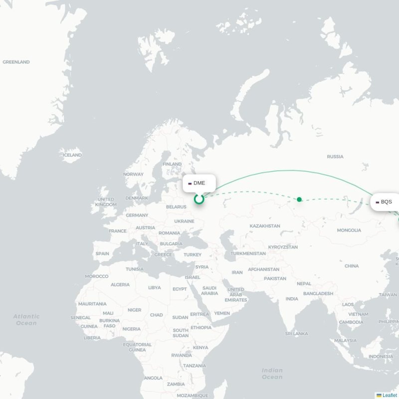 DME - BQS route map
