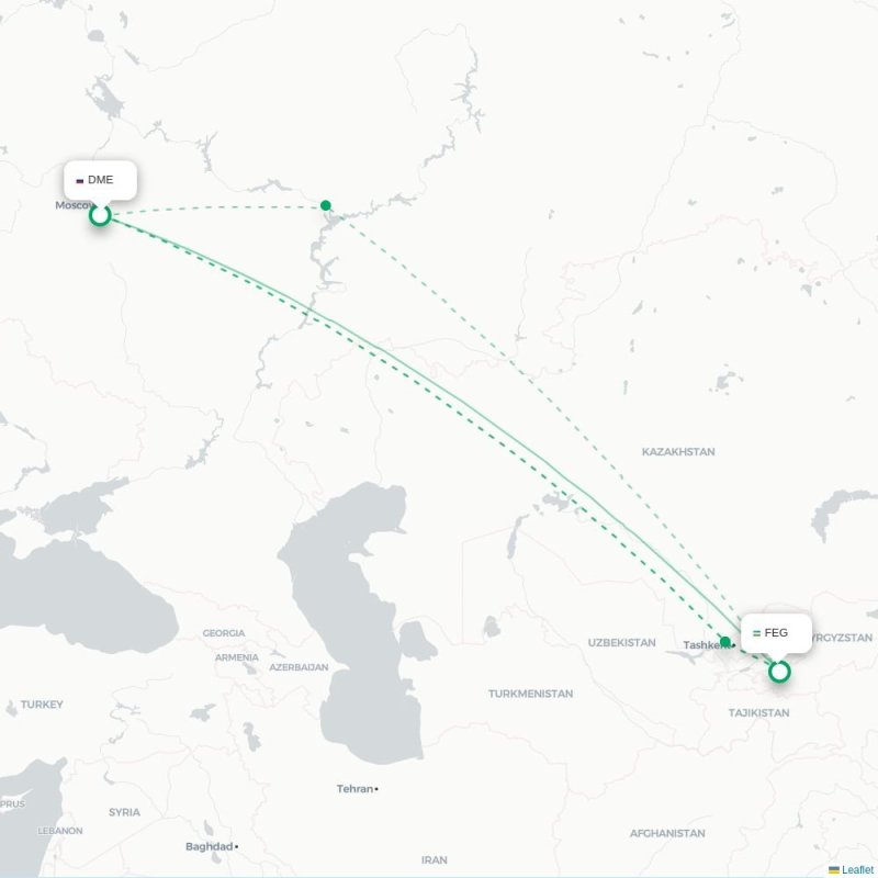 DME - FEG route map