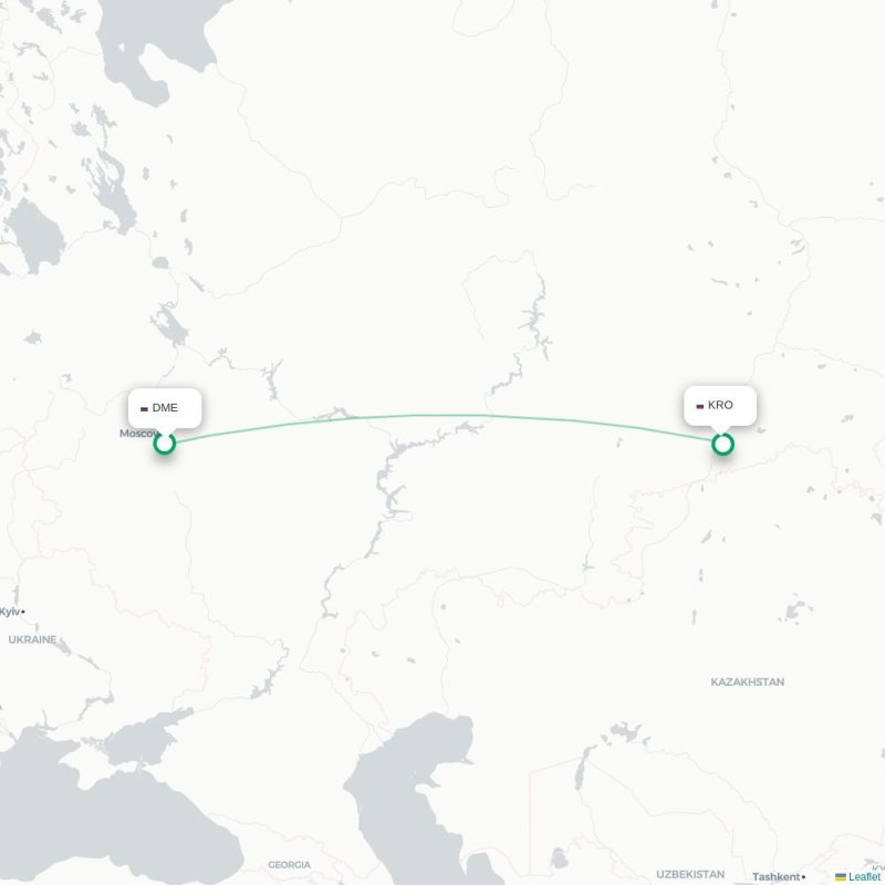 DME - KRO route map