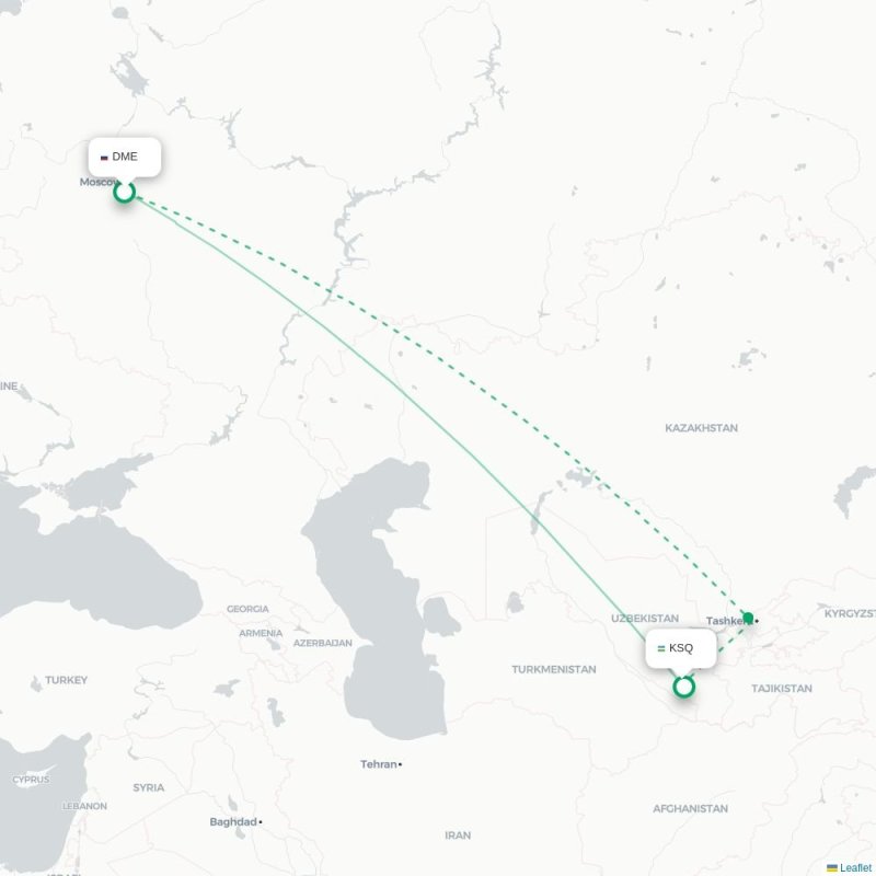 DME - KSQ route map