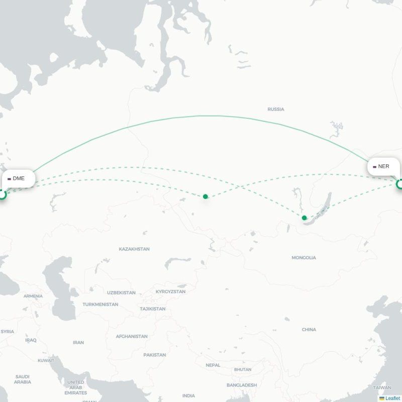 DME - NER route map