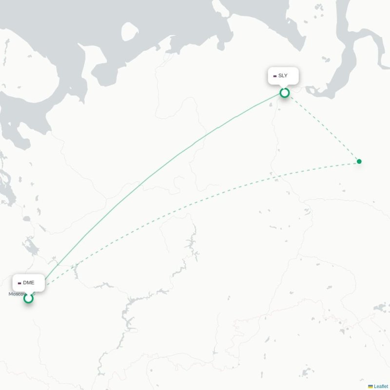 DME - SLY route map