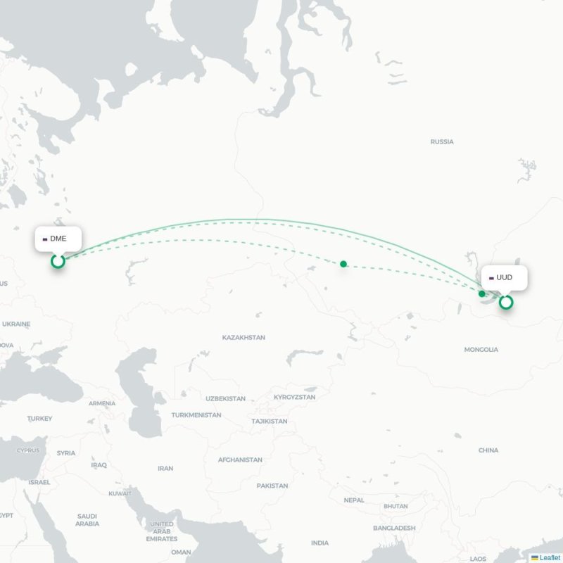 DME - UUD route map