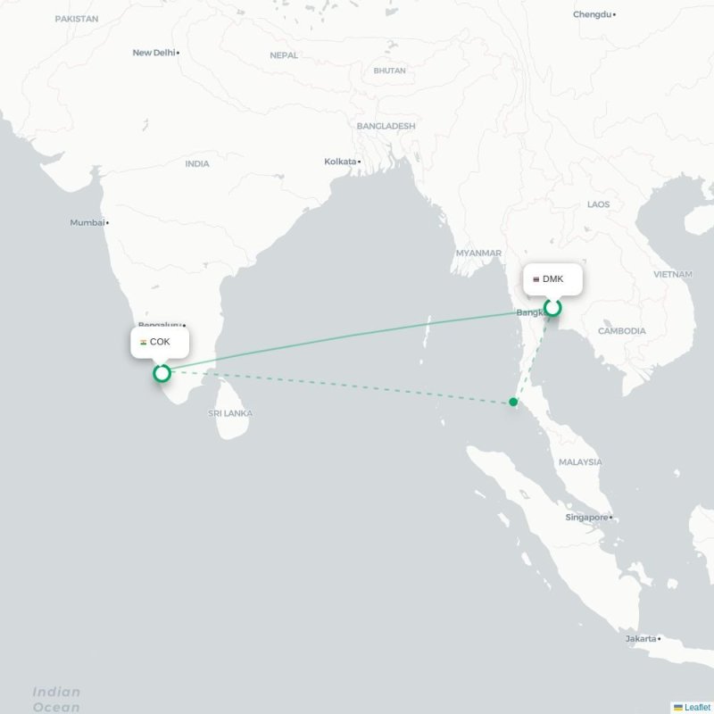 DMK - COK route map