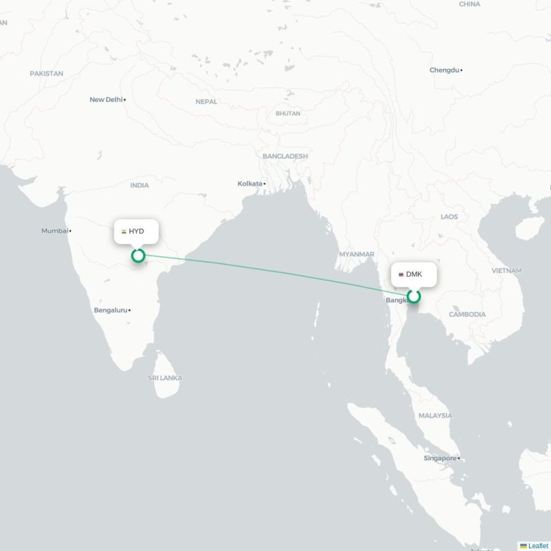 DMK - HYD route map