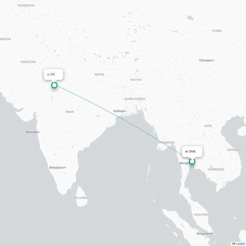 DMK - JAI route map