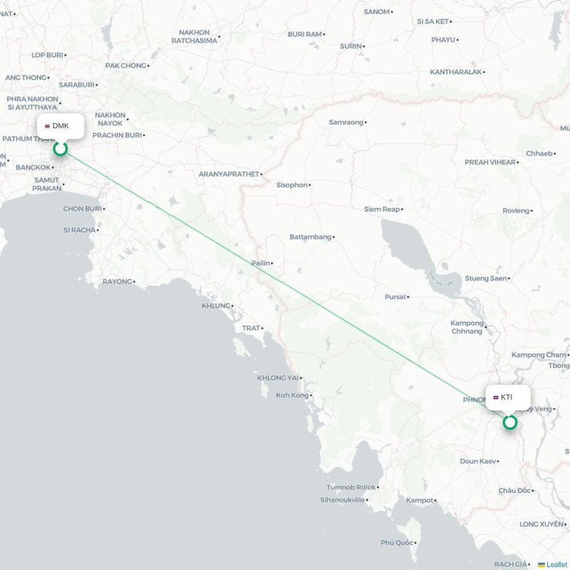 DMK - KTI route map