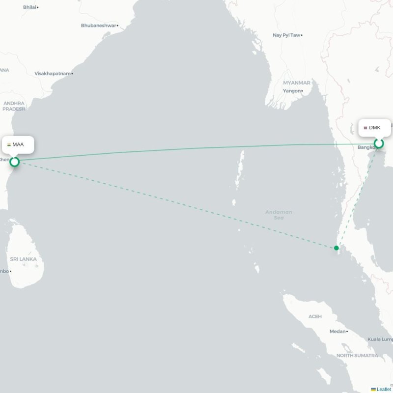 DMK - MAA route map