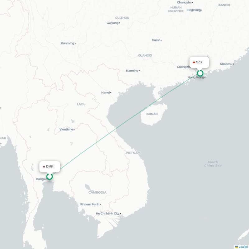 DMK - SZX route map