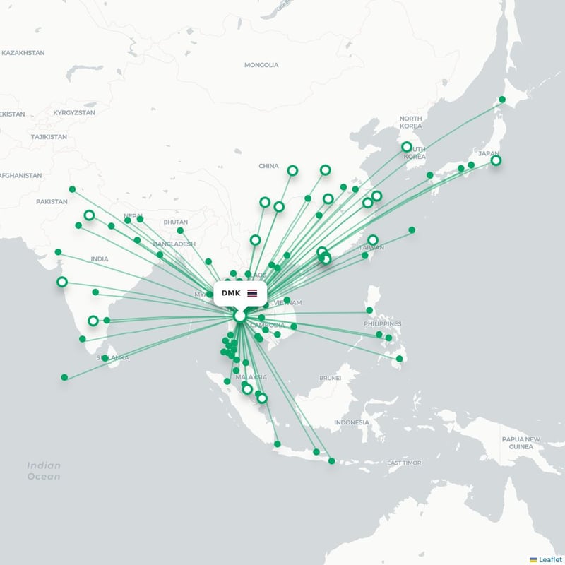 Route map Bangkok  DMK airport