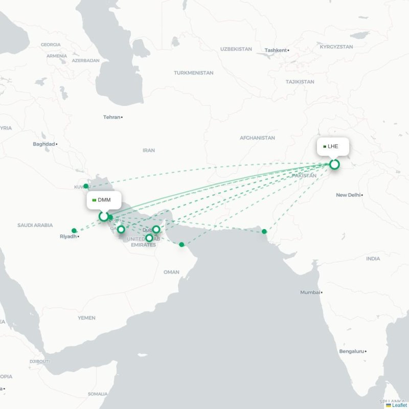 DMM - LHE route map