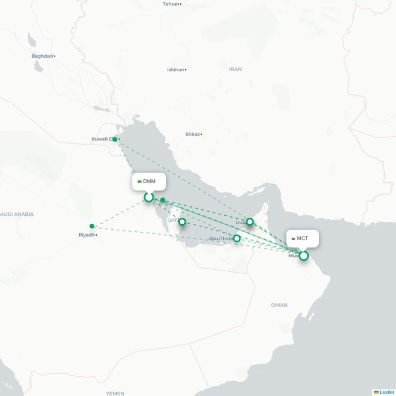 DMM - MCT route map