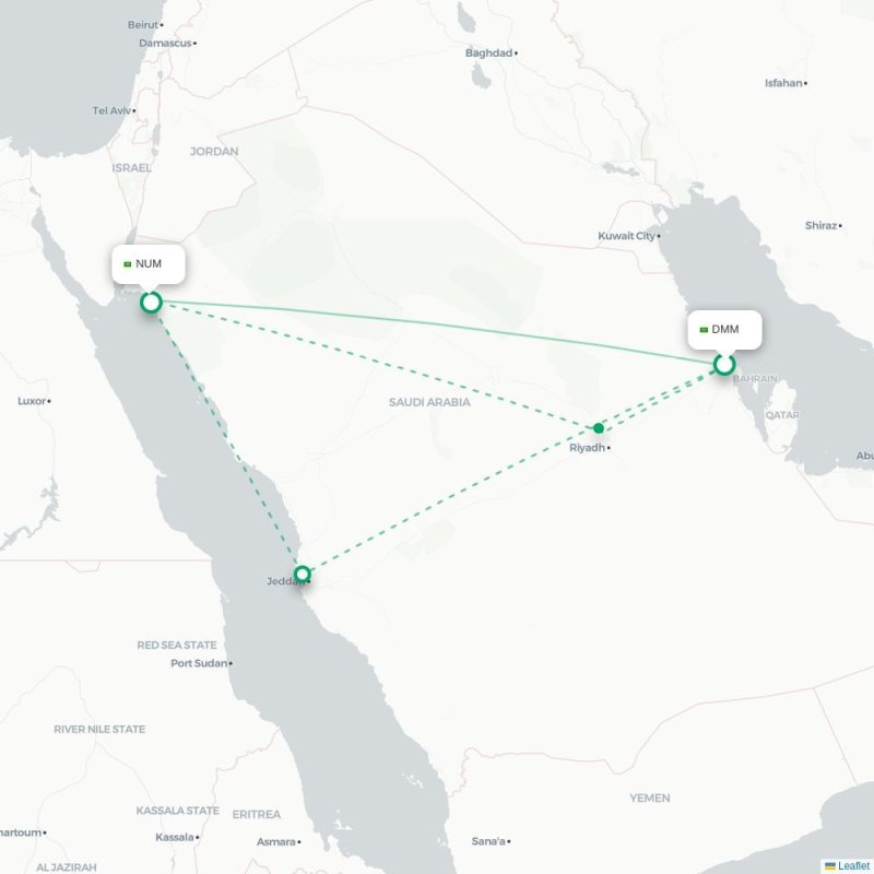 DMM - NUM route map