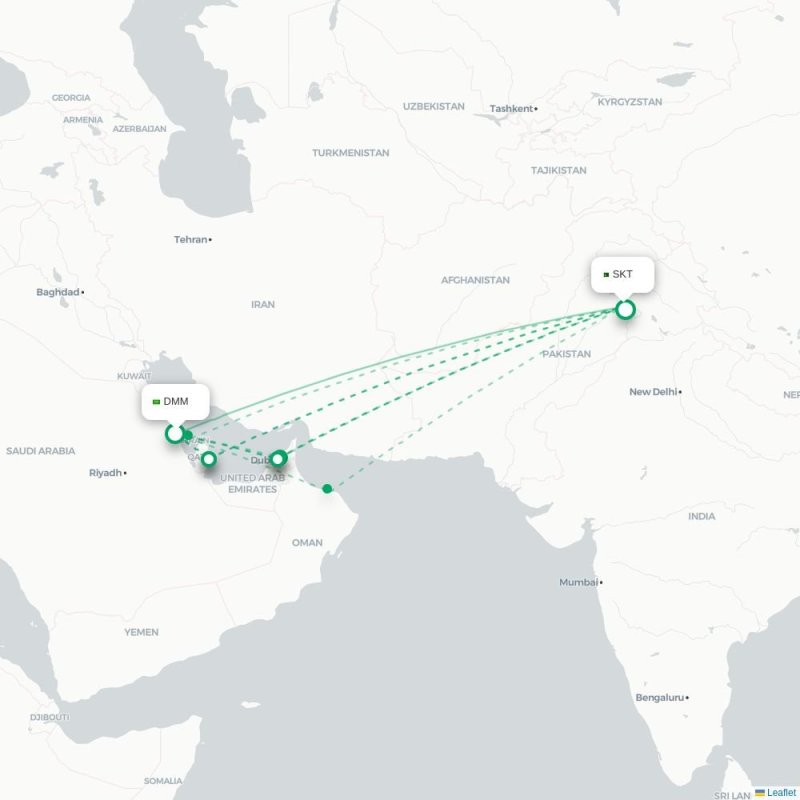DMM - SKT route map