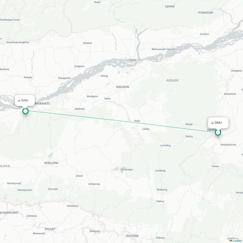 DMU - GAU route map