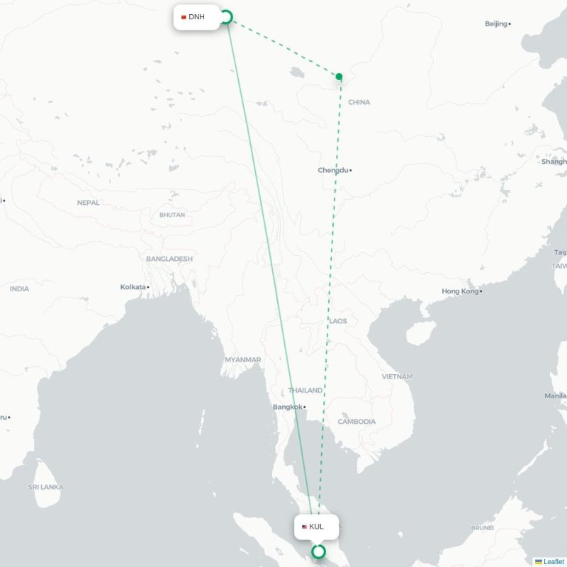 DNH - KUL route map