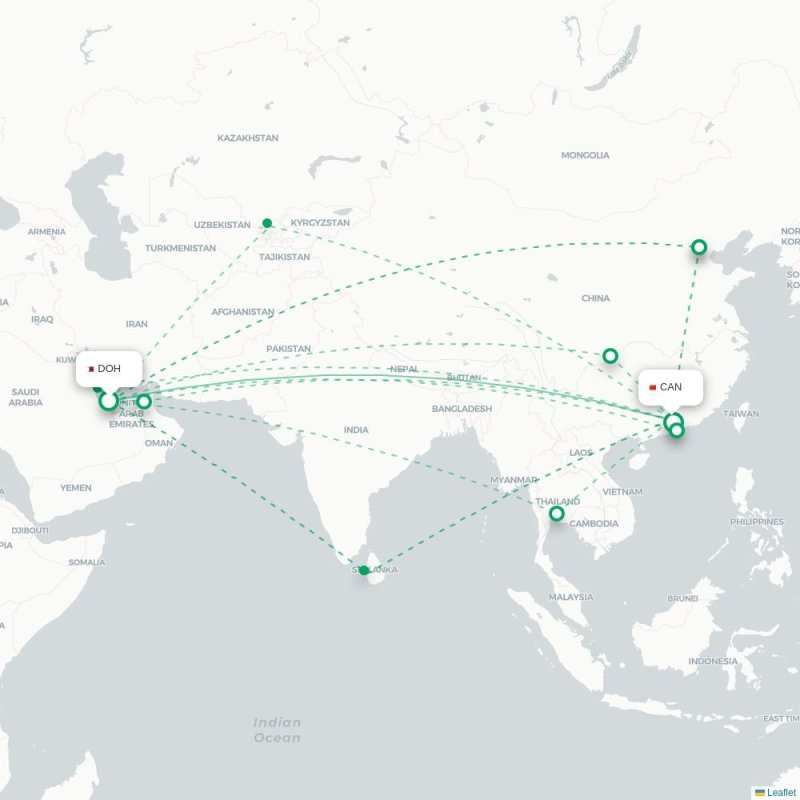 DOH - CAN route map