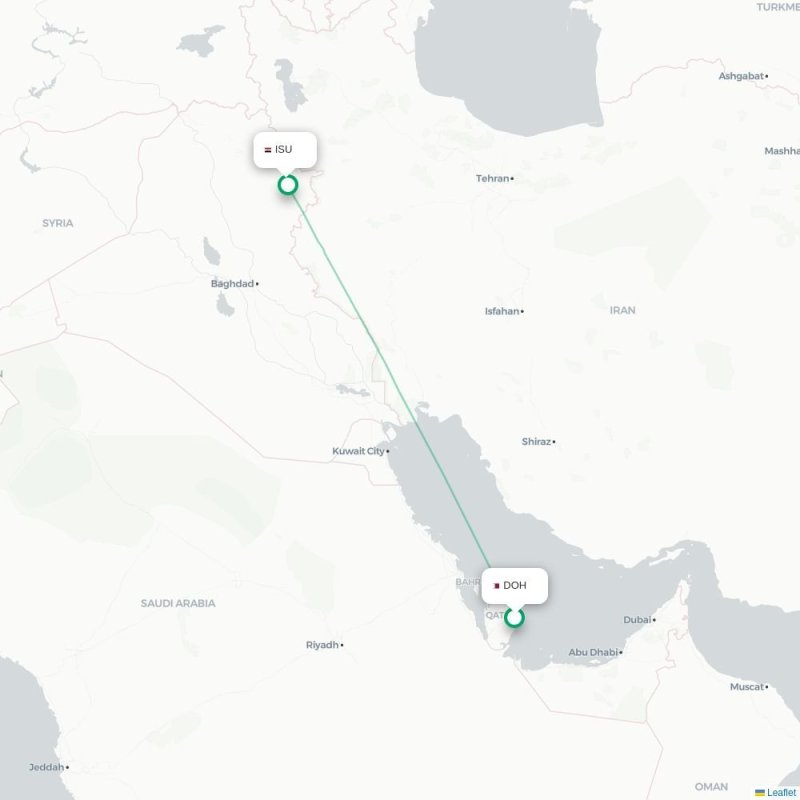 DOH - ISU route map