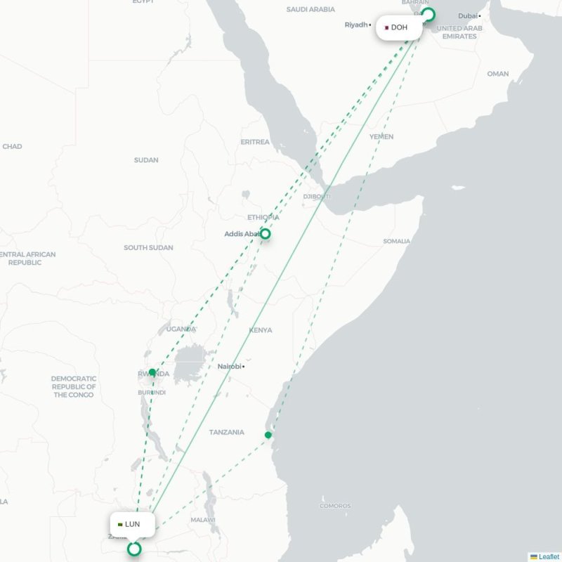DOH - LUN route map